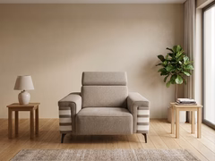 Mysa Designer Sofa with Adjustable Headrest – Modern Living Room Sofa - Image 2