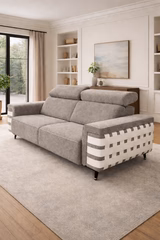 Mysa Designer Sofa with Adjustable Headrest – Modern Living Room Sofa - Image 3