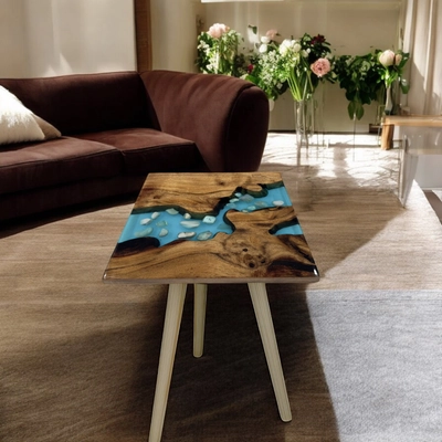 Customised – Square Epoxy Center Table