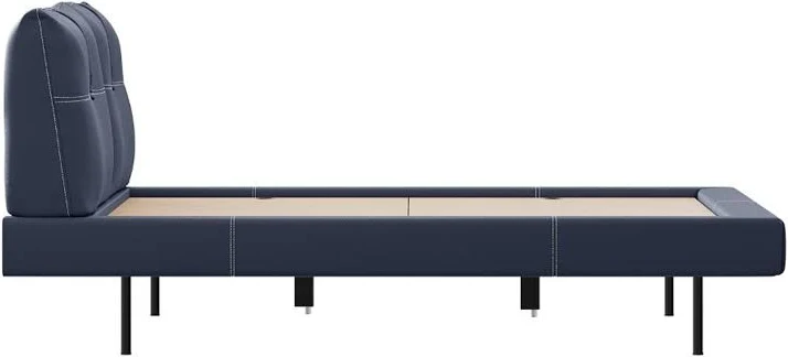 Samawi Fabric bed with Upholstered headboard Non Storage King Size-Red Wine - Image 4