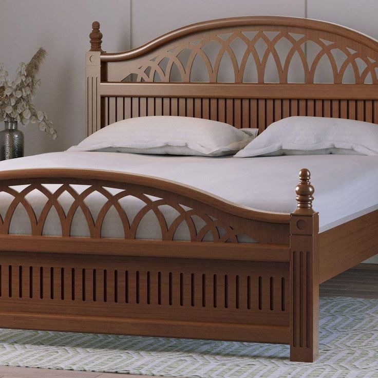 Wooden Bed Classic Oak - Image 2