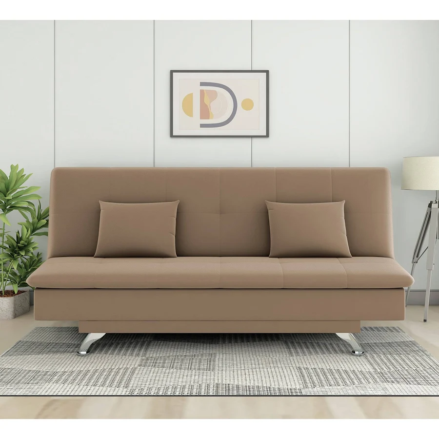 Arrasso Sofa 3 Seater Sofa Cum Bed - Pull out Type - Light Beige