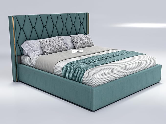 Symphony Queen Hydraulic Bed in Acacia Wood Finish - Image 4