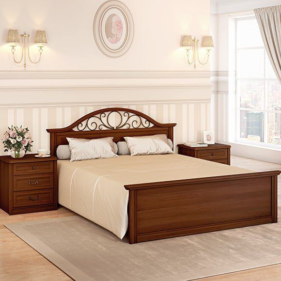 Wooden Bed Classic Oak - Image 3