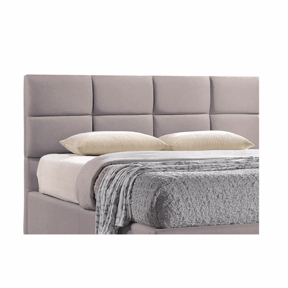 Furniture Crew Athens Queen Size Non-Storage Upholstered Bed in Grey Color - Image 4