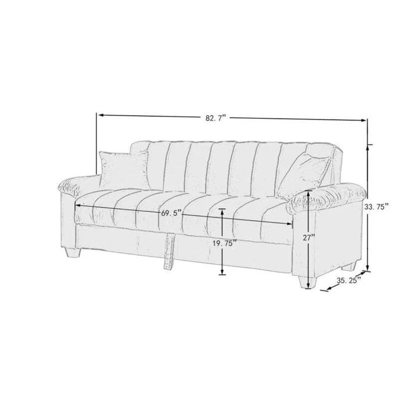 Furniture Crew Atria Sofa Cum Bed Three Seater in Maroon Velvet Fabric - Image 5